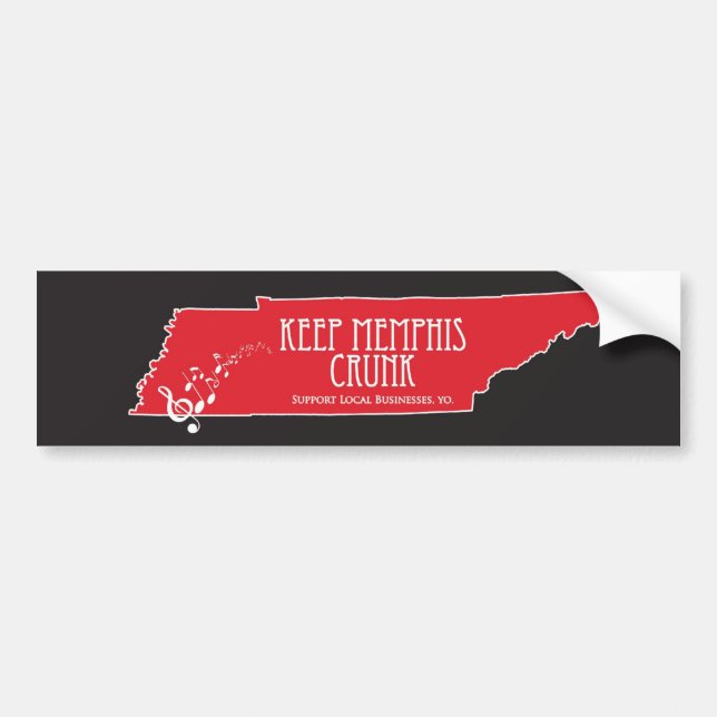 Para Coche Guarde Memphis Crunk - al pegatina de Crunker (Frente)