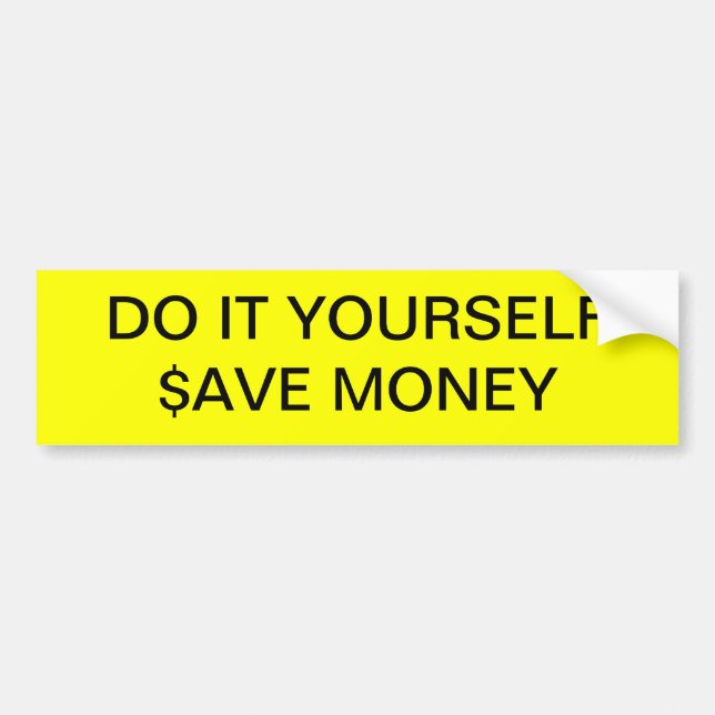 Para Coche HACERLO A TI MISMO ~ 11" x 3" Pegatina parachoques (Frente)
