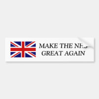 HAGA QUE EL NHS SEA GRANDE DE NUEVO, la pegatina d