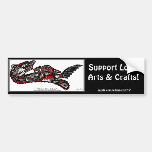 Para Coche Haida SEA OTTER & BABY Wildlife Art Auto Pegatina