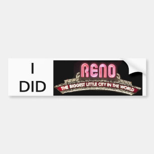 Para Coche Hice al pegatina del bumer de Reno