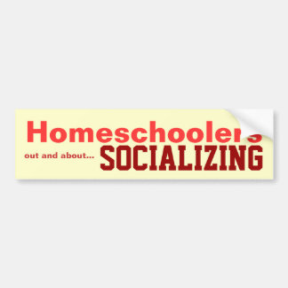Para Coche Homeschoolers - pegatina de socialización