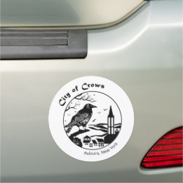 Para Coche Imán de coches redondos de la ciudad de Crows