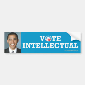 Para Coche Intelectual del pegatina de Favorable-Obama