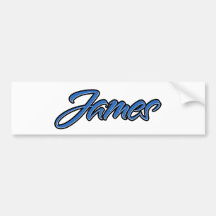 Para Coche James Name blue Aufkleber Pegatina Autoaufkleber