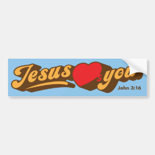 Para Coche Jesús Te Ama El Pegatina Del Parachoques