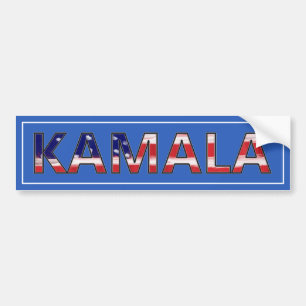 Para Coche Kamala En Azul Con Pegatina De Paro De Bandera