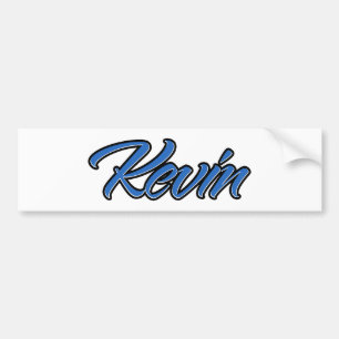 Para Coche Kevin Name blue Aufkleber Pegatina Autoaufkleber