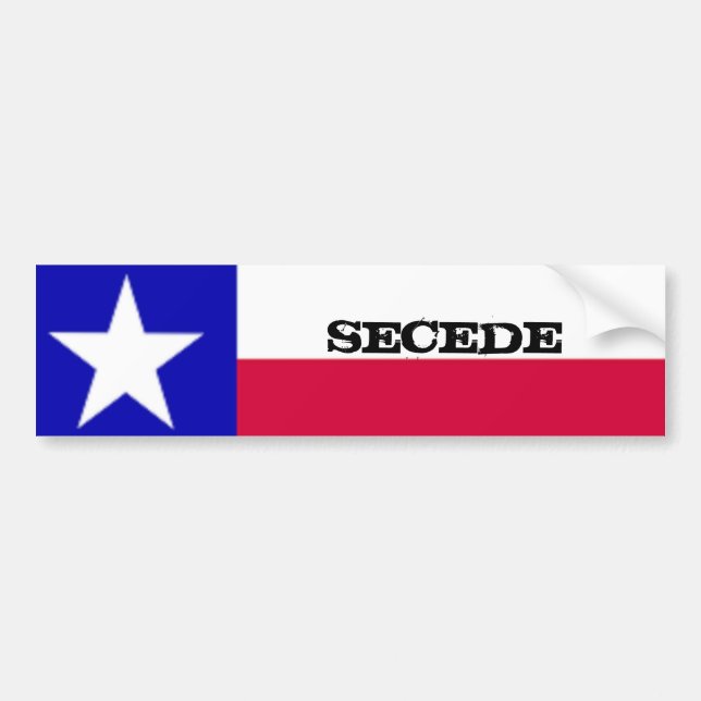 Para Coche La bandera de Tejas Secede al pegatina (Frente)
