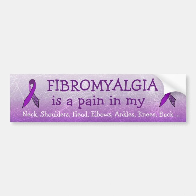 Para Coche La fibromialgia es un dolor en el ... Pegatina rec (Frente)