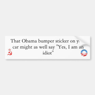 Para Coche La gente del pegatina de Obama Bumer es idiotas