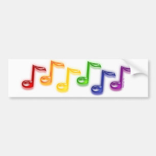 Para Coche La música del arco iris observa a la pegatina par