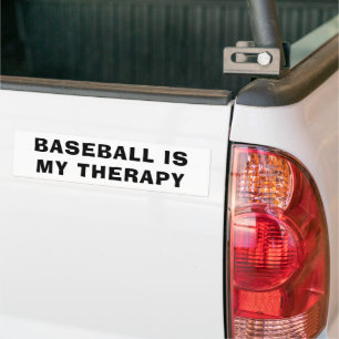 Para Coche La pegatina de parachoques de béisbol es mi terapi