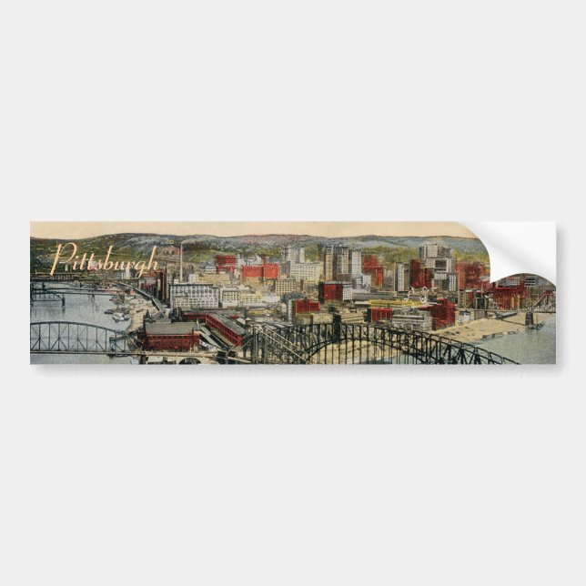 Para Coche La pegatina de parachoques Pittsburgh Point 1931 (Frente)