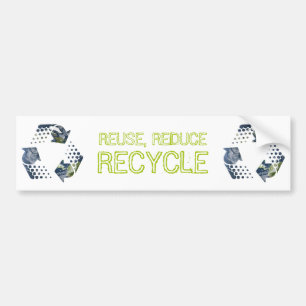 Para Coche La reutilización, reduce, recicla a la pegatina