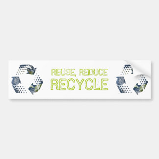 Para Coche La reutilización, reduce, recicla a la pegatina