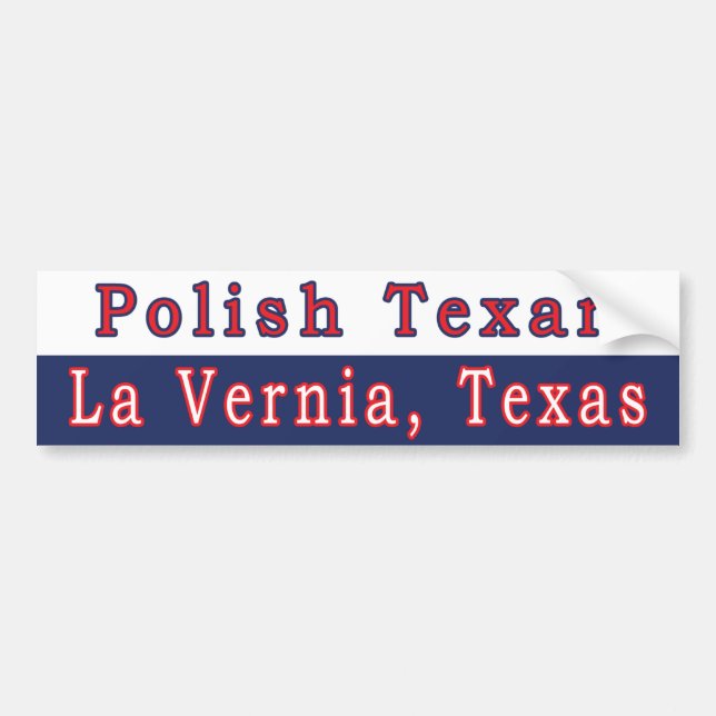 Para Coche La Vernia, pegatina de parachoques texana polaco (Frente)
