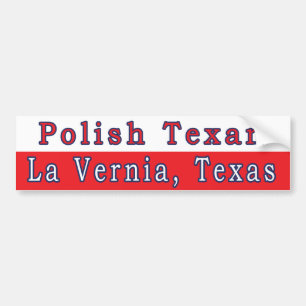 Para Coche La Vernia, pegatina de parachoques texana polaco