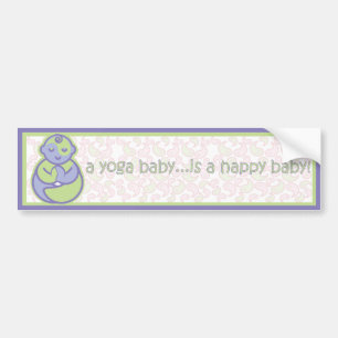 Para Coche La yoga habla al bebé: Pegatina feliz del bebé -