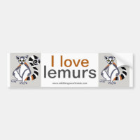 Lemur - pegatina del parachoques
