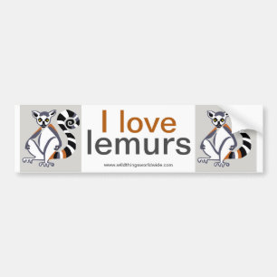Para Coche Lemur - pegatina del parachoques