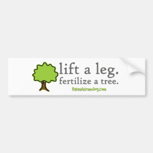 Para Coche Levante una pierna. Fertilice un árbol. Pegatina