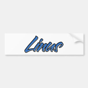 Para Coche Linus Nombre azul Aufkleber Pegatina Autoaufkleber