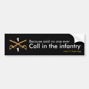 Para Coche Llamar Al Pegatina Del Parachoques De Infantería