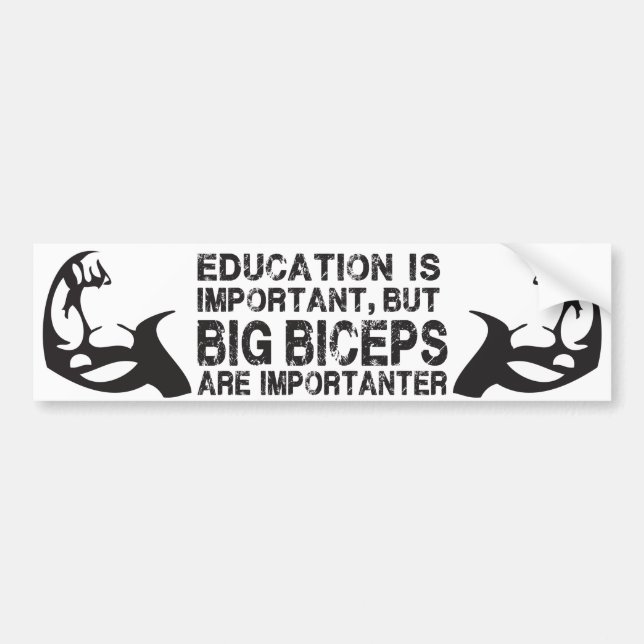 Para Coche Los Big Biceps son importantes - Graciosa pegatina (Frente)