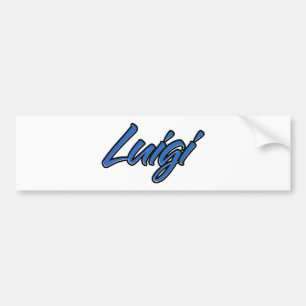 Para Coche Luigi Nombre azul Aufkleber Pegatina Autoaufkleber