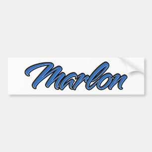 Para Coche Marlon Name blue Aufkleber Pegatina Autoaufkleber