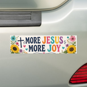 Para Coche Más Jesús Más Alegría Pegatina Parachoques Colorid