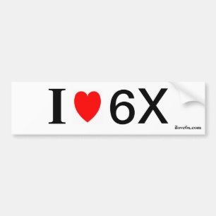 Para Coche "ME ENCANTA 6X" pegatina divertida de eslogan