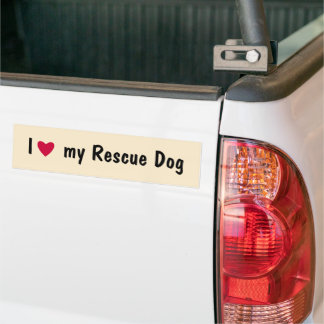Para Coche Me encanta la pegatina del parachoques del perro d