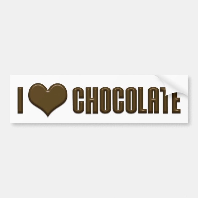 Para Coche Me encanta pegatina de chocolate (Frente)