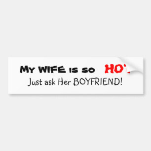 Para Coche Mi Esposa Es Una Pegatina De Paro Caliente