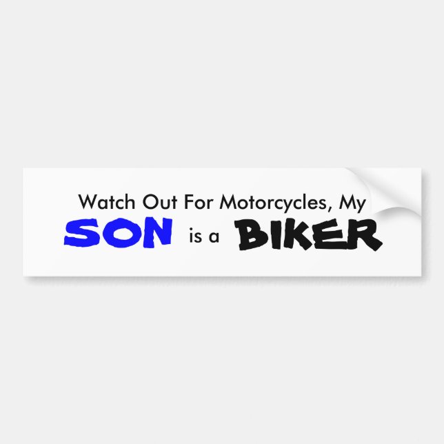 Para Coche Mi hijo es una pegatina de parachoques de ciclismo (Frente)