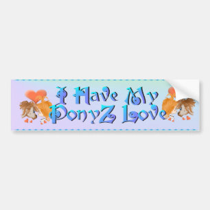 Para Coche Mi pegatina de Bumpter del amor de PonyZ