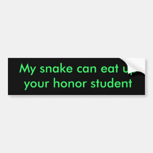 Para Coche Mi serpiente puede comer encima de su pegatina del