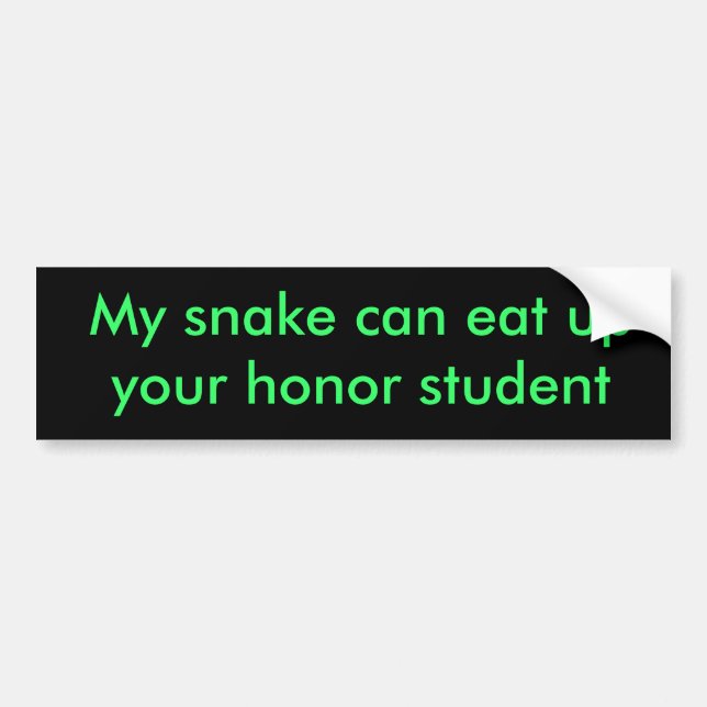 Para Coche Mi serpiente puede comer encima de su pegatina del (Frente)