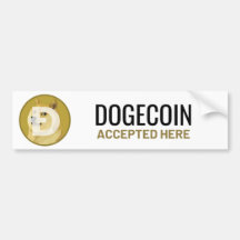 Moneda De Doge Aceptada Aquí Decal Pegatina De Ven