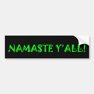 Para Coche Namaste Y'All - Pegatina del parachoques de yoga