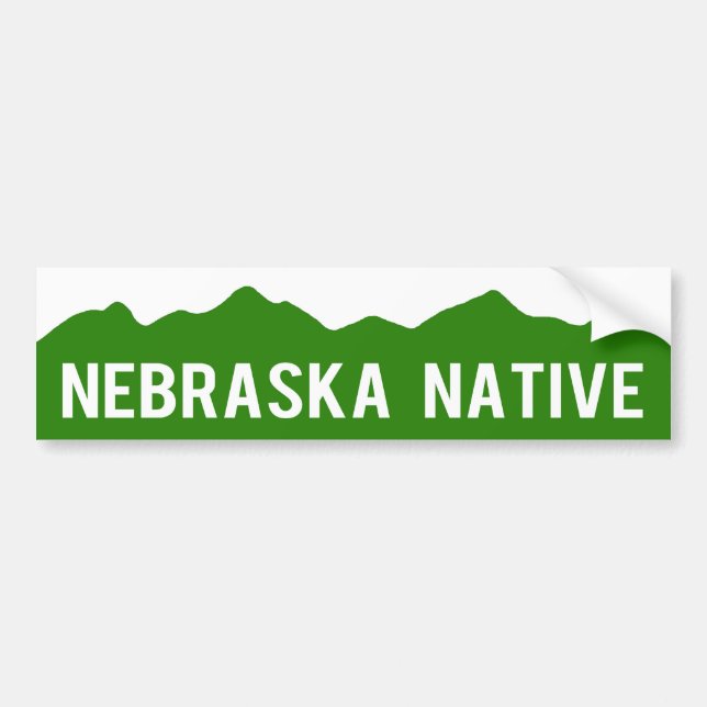 Para Coche Natural de Nebraska - pegatina de las montañas de (Frente)