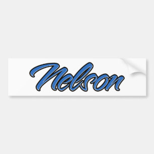 Para Coche Nelson Name blue Aufkleber Pegatina Autoaufkleber