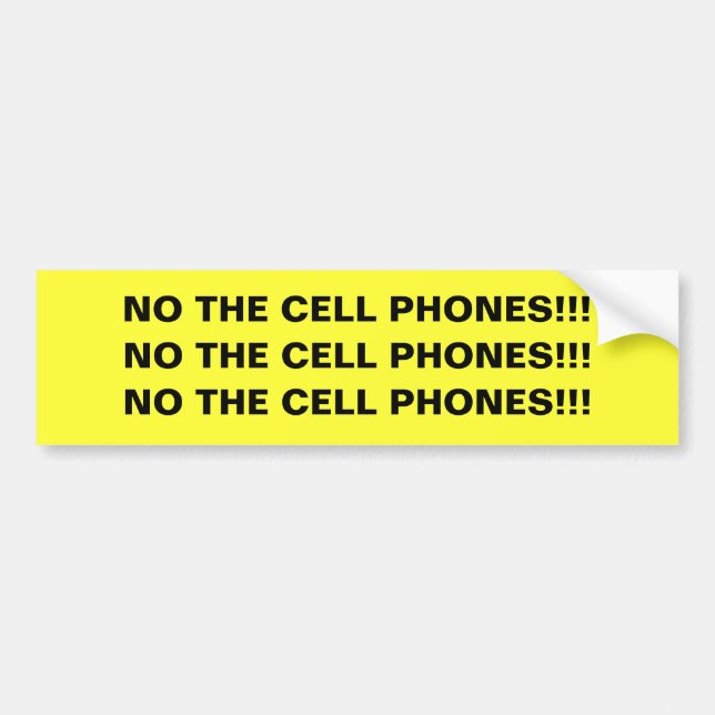 Para Coche ¡NINGÚN LOS TELÉFONOS CELULARES!!! pegatina (Frente)