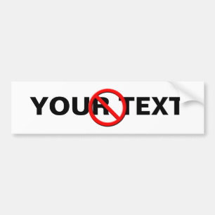 Para Coche No hay pegatina de parachoques de plantilla de Ró