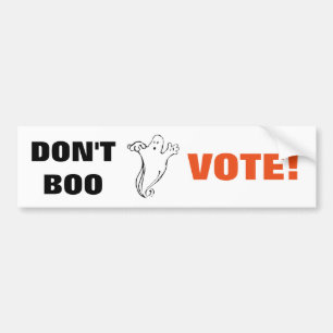 Para Coche ¡No Voten Boo! - 1 pegatina de parachoques