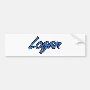 Para Coche Nombre de Logan azul Aufkleber Pegatina Autoaufkle