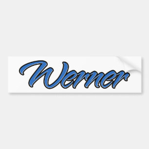 Para Coche Nombre de Werner azul Aufkleber Pegatina Autoaufkl