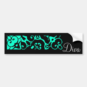 Para Coche Nombre del Diseñador Diva II Pegatina del parachoq